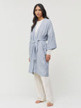 BATHROBE STRIPED - indigo