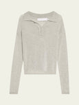 Nell Polo in lightweight cashmere - grey melange