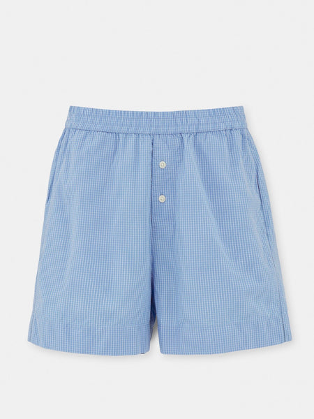 Casual shorts check - mix blue
