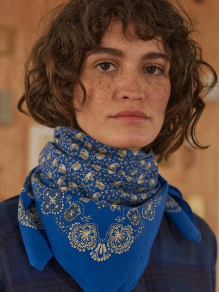 SCARF - N°675 BLUE WORKER