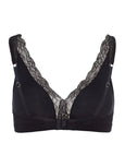 Cotton lace Soft Cup Bra - black