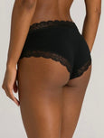 Cotton Lace Hipster - Black