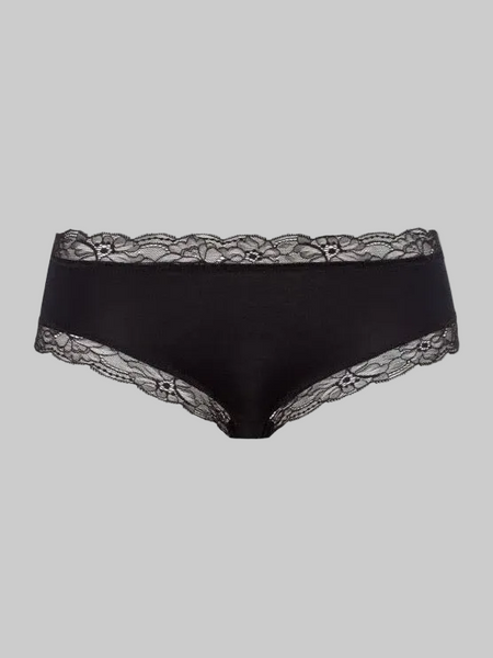 Cotton Lace Hipster - Black