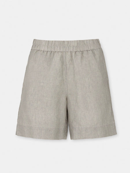 Shorts long linen - grey