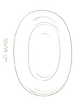 Oval platter 50x34cm - bianco