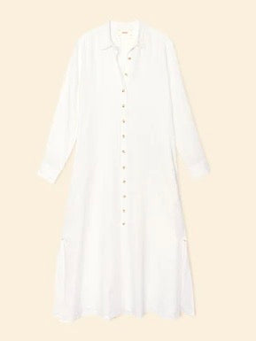 Boden Dress Linen - white