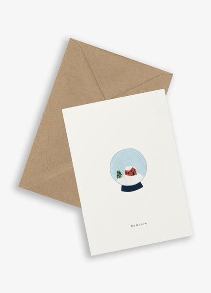 Greeting card Snowglobe (let it snow)
