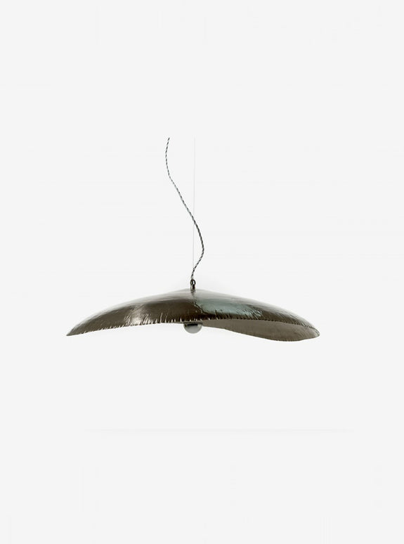 Silver 95 - Lamp in Hammered Nickel-Plated Brass